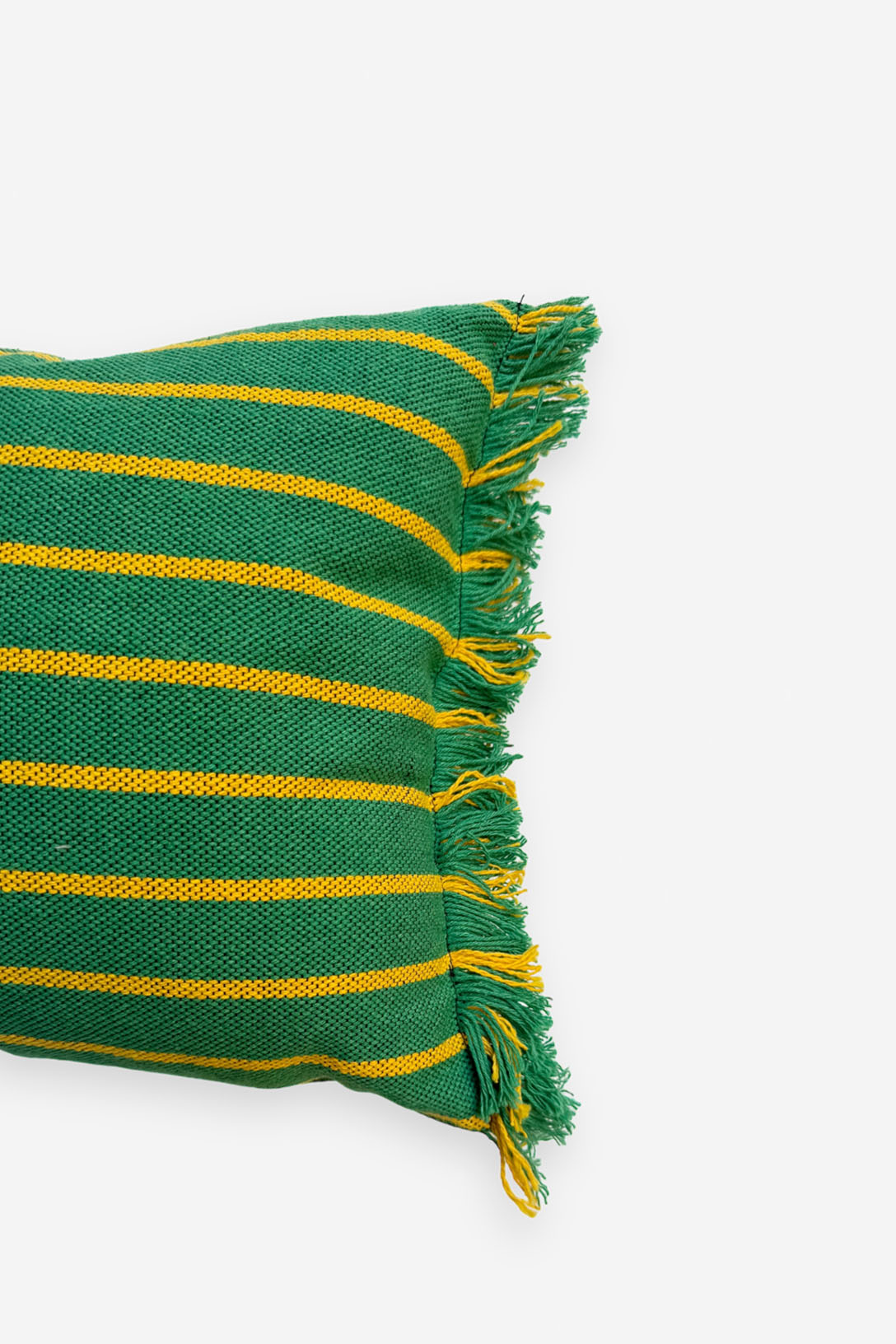 Funda cojín rayas granada verde 30cmx45cm