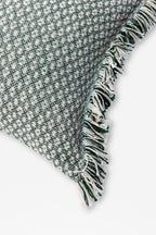 Funda cojín ojo de perdiz verde 30cmx45cm