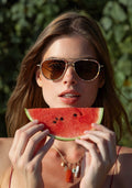 KREWE COLEMAN | 18K + Pink Poppy Polarized