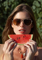KREWE COLEMAN | 18K + Pink Poppy Polarized