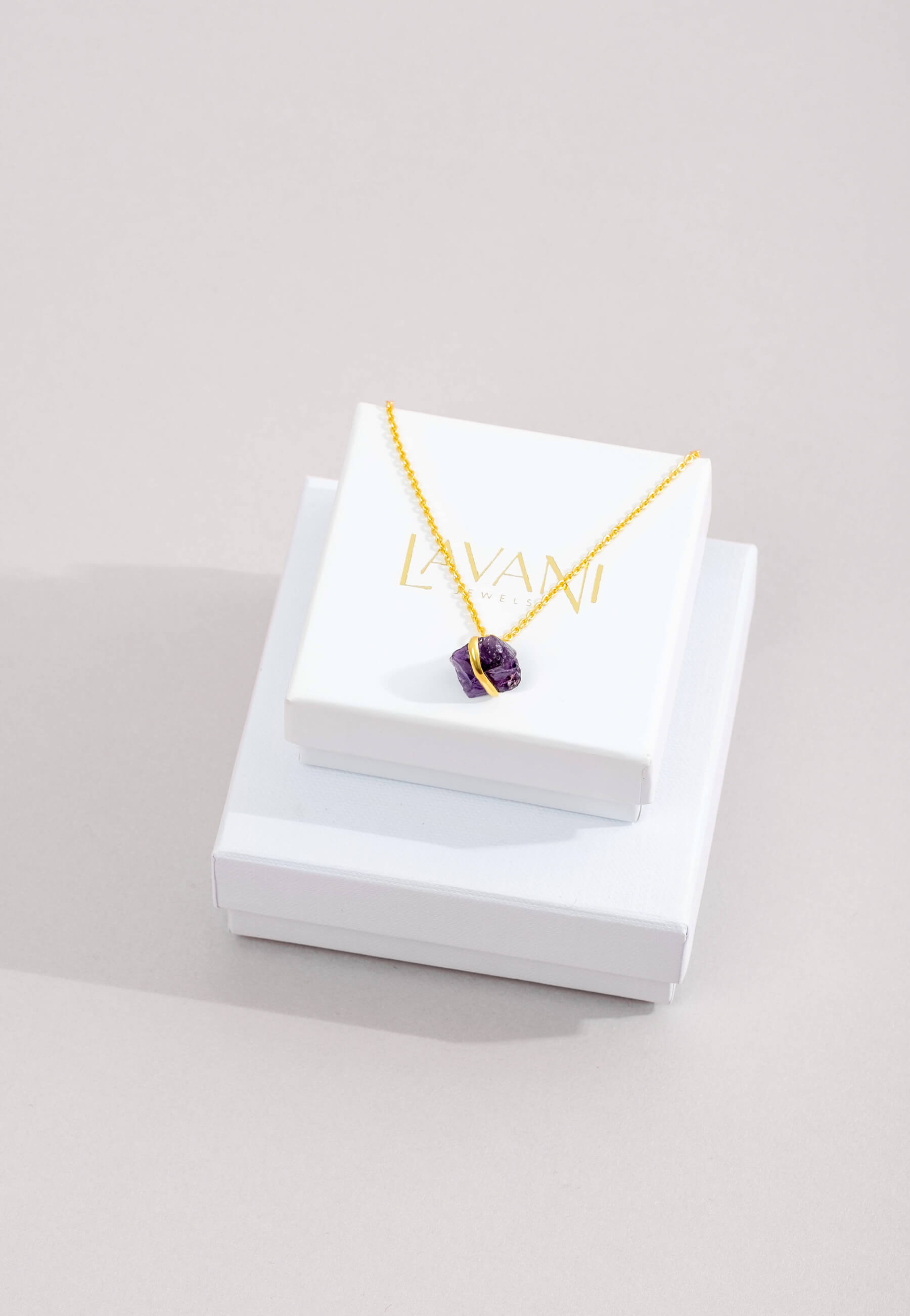 Colgante Piedra Bruta Morado