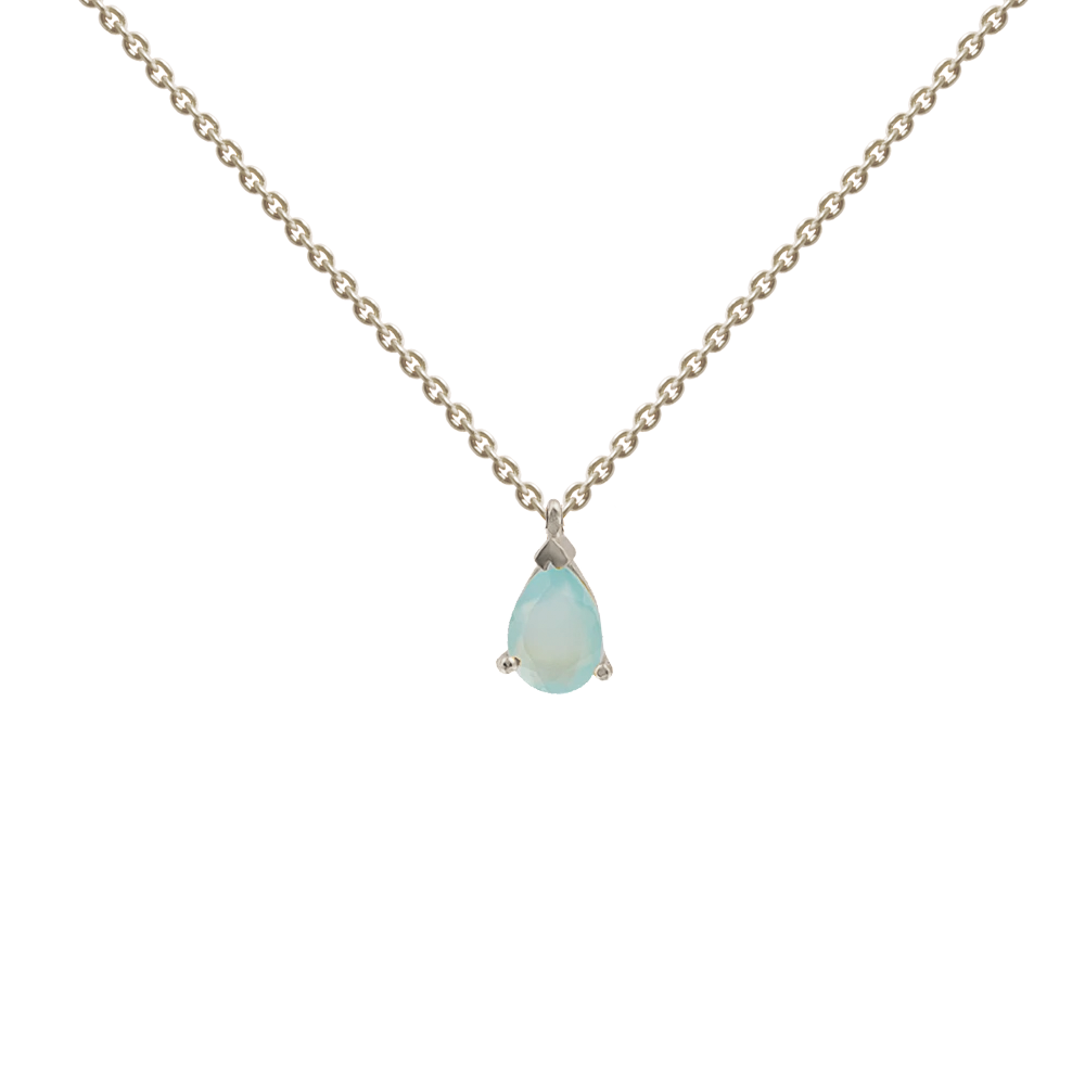 Colgante Pride Mini Plata Aguamarina