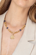 COLGANTE ISIS CON PIEDRAS Y MEDALLA | BRONCE
