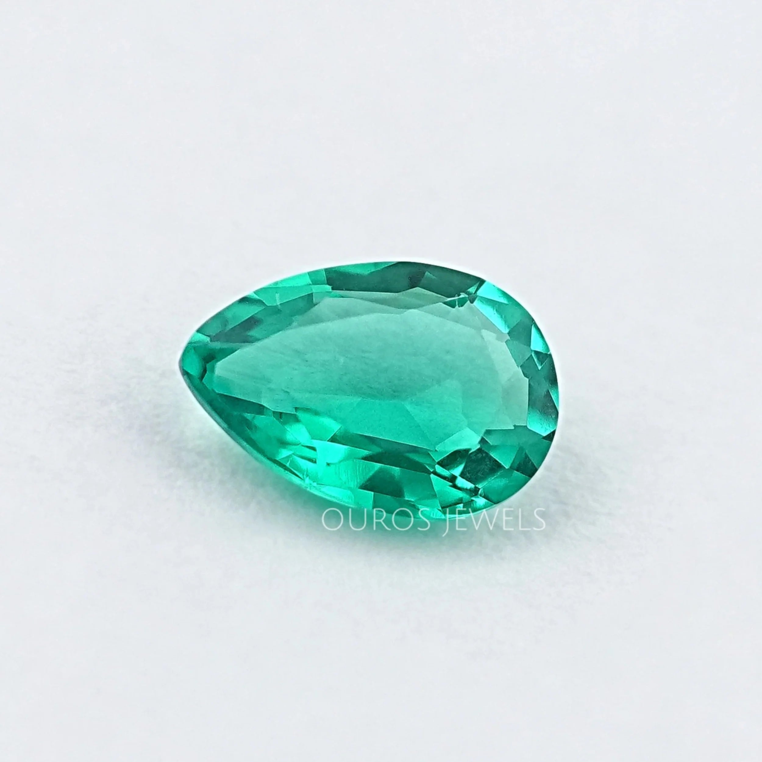 Colombian Green Pear Cut Gemstone