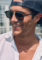 KREWE COLTON | Matte Blue Steel Silver Polarized