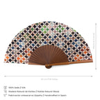 Alhambra inspired silk hand fan Comares