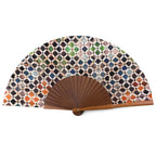 Alhambra inspired silk hand fan Comares
