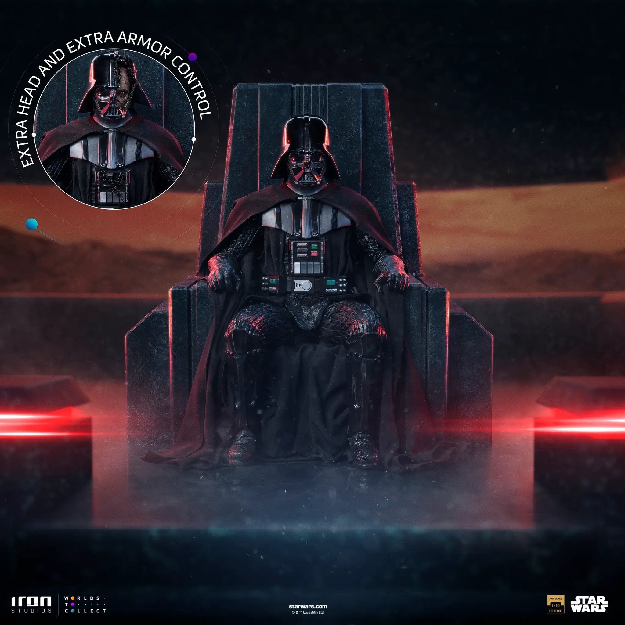 Statue Darth Vader on Throne - Star Wars: Obi-Wan Kenobi Series - Art Scale 1/10 - Iron Studios