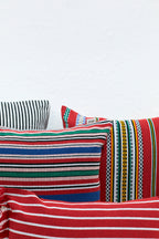 Funda cojín rayas granada rojo 30cmx45cm
