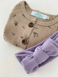 Conjunto Pelele boho Flowers + Diadema Morada Nenina & Co
