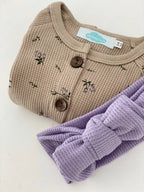 Conjunto Pelele boho Flowers + Diadema Morada Nenina & Co