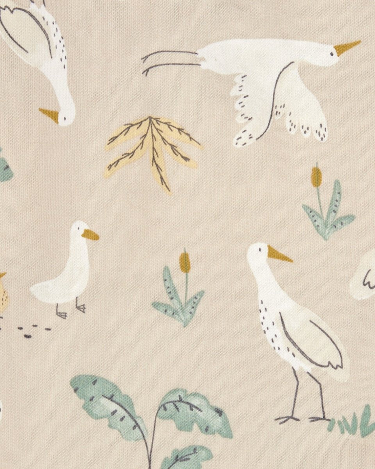 Conjunto dos piezas algodón peto y camiseta diseño aves