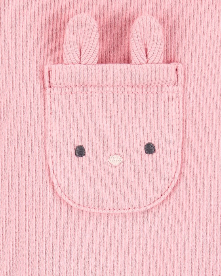 Conjunto dos piezas algodón peto y camiseta diseño conejita