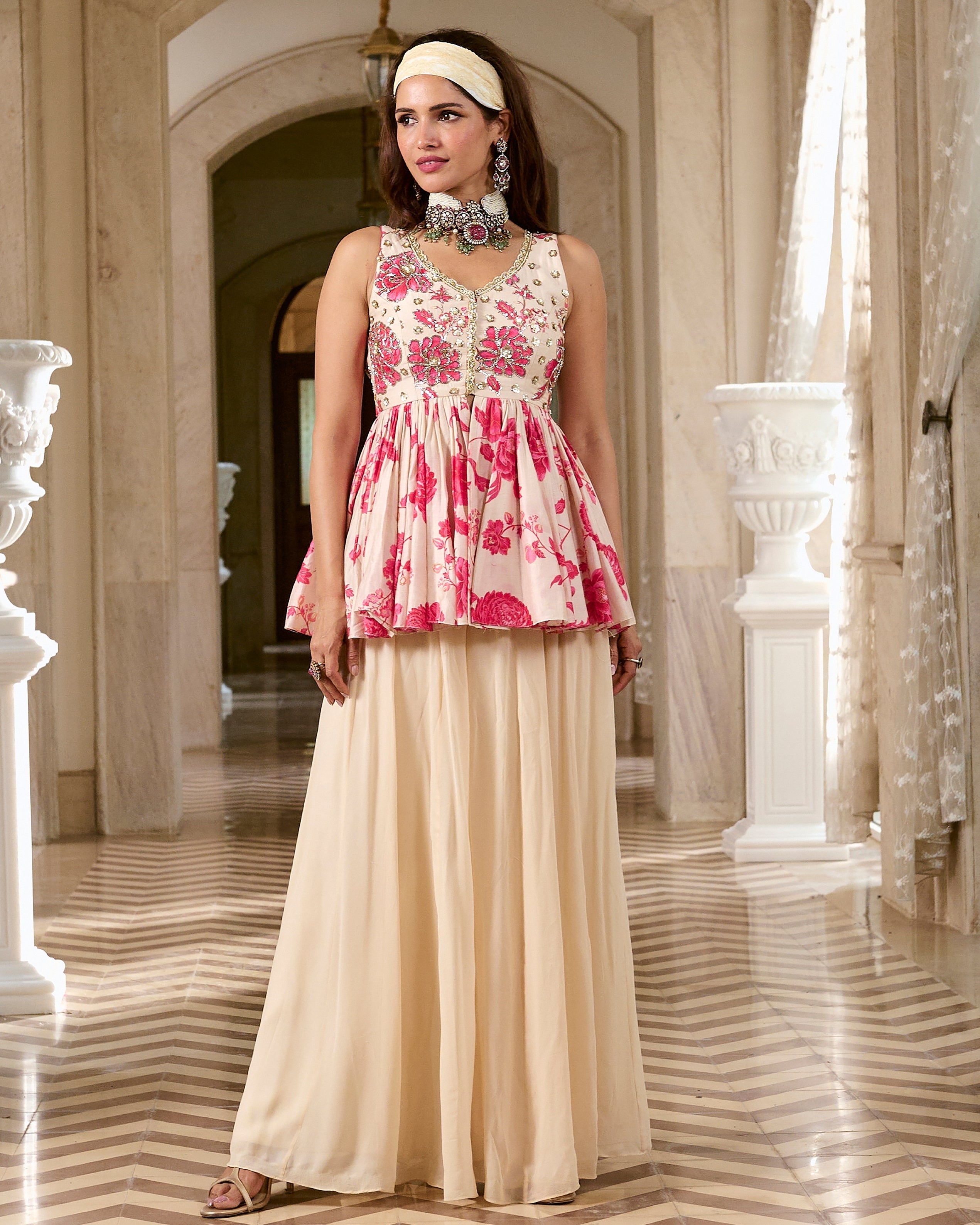 Nishi Peplum Set By KYNAH, Luxury Indian Fashion & Bridal Wear