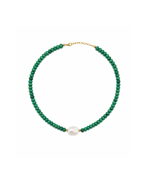 EMERALD BEADED NECKLACE
