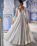 Cream Dori Ankarkali Set By KYNAH, Luxury Indian Fashion & Bridal Wear