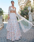 Chapelle Multi-Coloured Pearl Lehenga Set By KYNAH, Luxury Indian Fashion & Bridal Wear