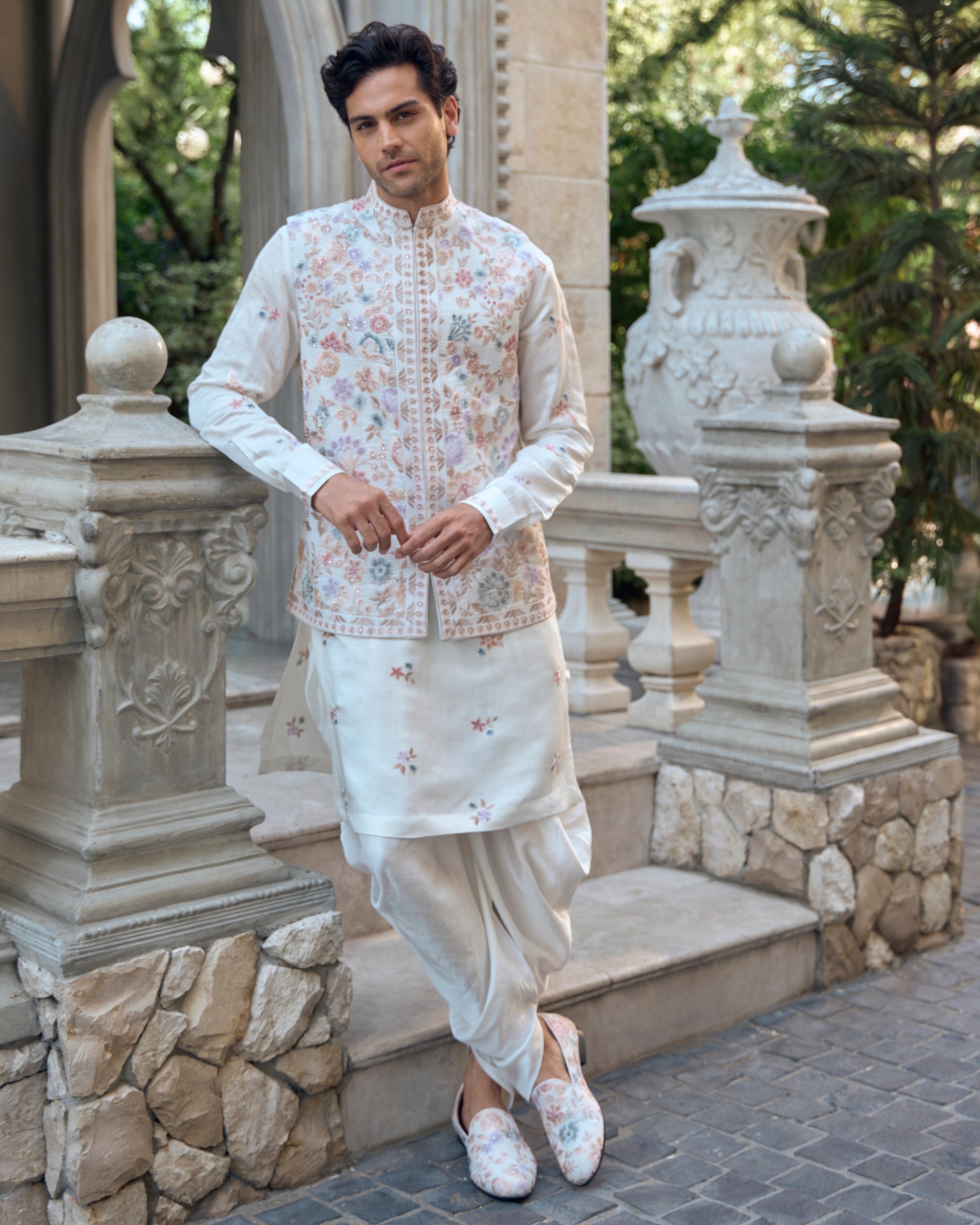 Chapelle Multi-Coloured Bandi Set By KYNAH, Luxury Indian Fashion & Bridal Wear