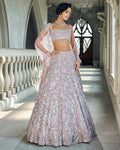 Chapelle Mauve Sequin Lehenga Set By KYNAH, Luxury Indian Fashion & Bridal Wear