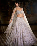Blue Crystal Lehenga Set By KYNAH, Luxury Indian Fashion & Bridal Wear