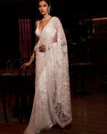 Ivory Pearl Sari By KYNAH, Luxury Indian Fashion & Bridal Wear