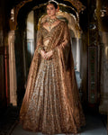 Copper Vows Jade Lehenga Set By KYNAH, Luxury Indian Fashion & Bridal Wear