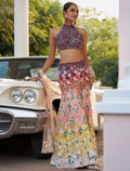 Fiori Ombre Multi-Coloured Three-Dimensional Floral Sharara Set By KYNAH, Luxury Indian Fashion & Bridal Wear