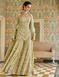 Fiori Sage Green Sharara Set By KYNAH, Luxury Indian Fashion & Bridal Wear