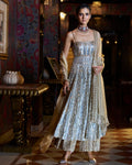 Fiori Gold Silver Crystal Sharara Set By KYNAH, Luxury Indian Fashion & Bridal Wear
