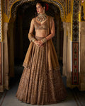 Copper Gold Vows Crystal Lehenga Set By KYNAH, Luxury Indian Fashion & Bridal Wear
