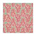 Coral Wave Lattice Square Hand Tufted Rug