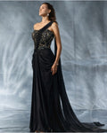 Sophia Black Drape Sari Set By KYNAH, Luxury Indian Fashion & Bridal Wear