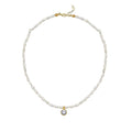 Cosmic Pearl Zodiac Necklace Lilac Birthstone