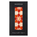 Orange Silk Scarf with Islamic Print Cosmo