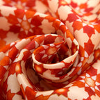 Orange Silk Scarf with Islamic Print Cosmo