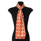 Orange Silk Scarf with Islamic Print Cosmo