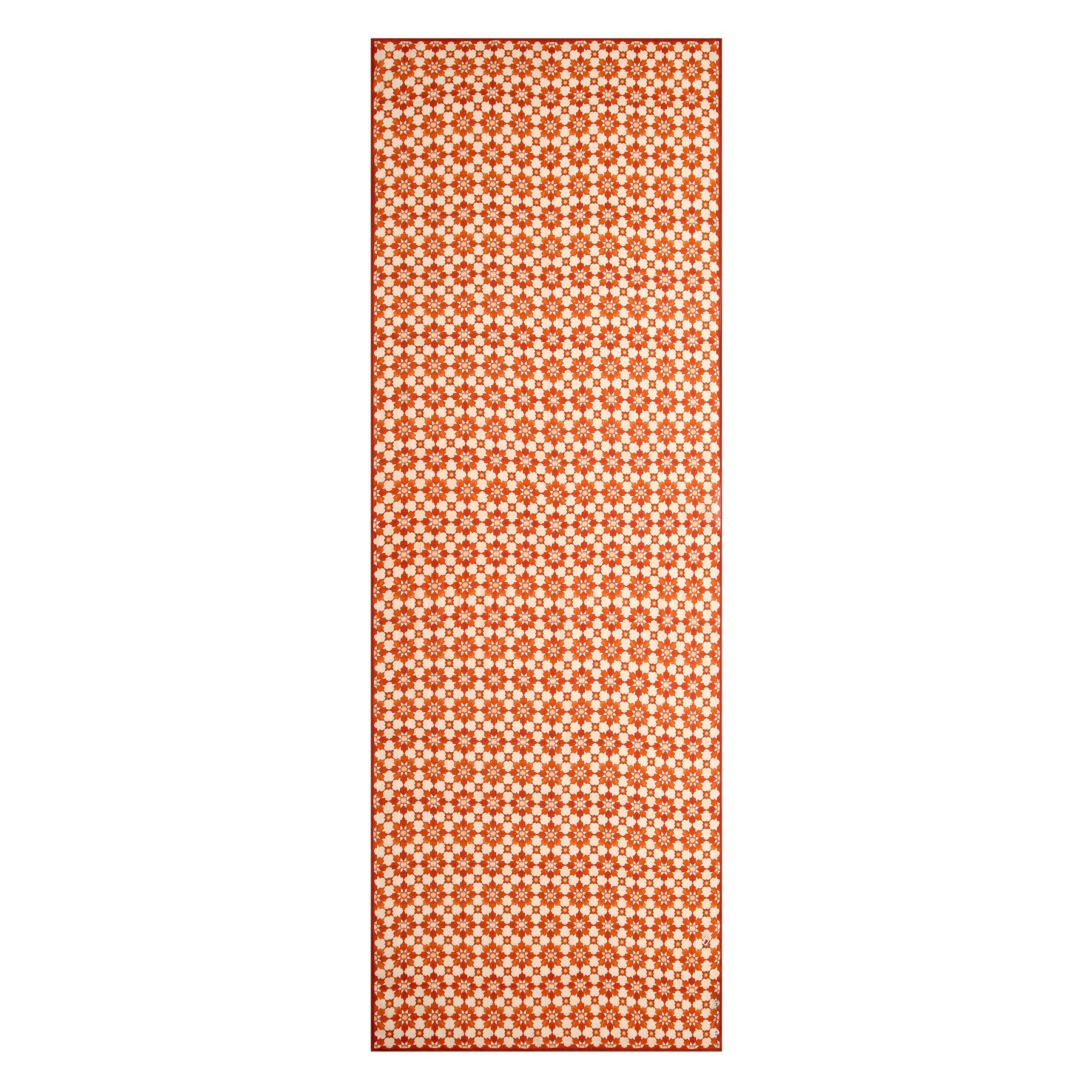 Orange Scarf with Islamic Pattern Print