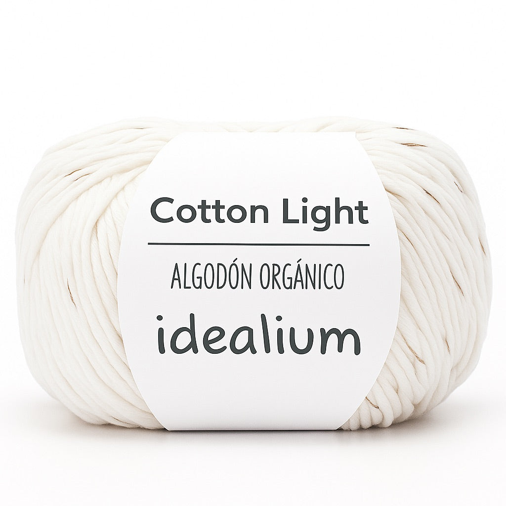 Ovillo Idealium Cotton Light Confetti – Algodón 50 g con efecto moteado