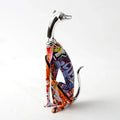 ArtZ® Greyhound Graffiti Painted Statue - Graffiti / Sitting