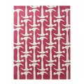 Crimson Geometric Link Hand Tufted Rug