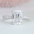 Criss Cut Solitaire Accent Engagement Ring