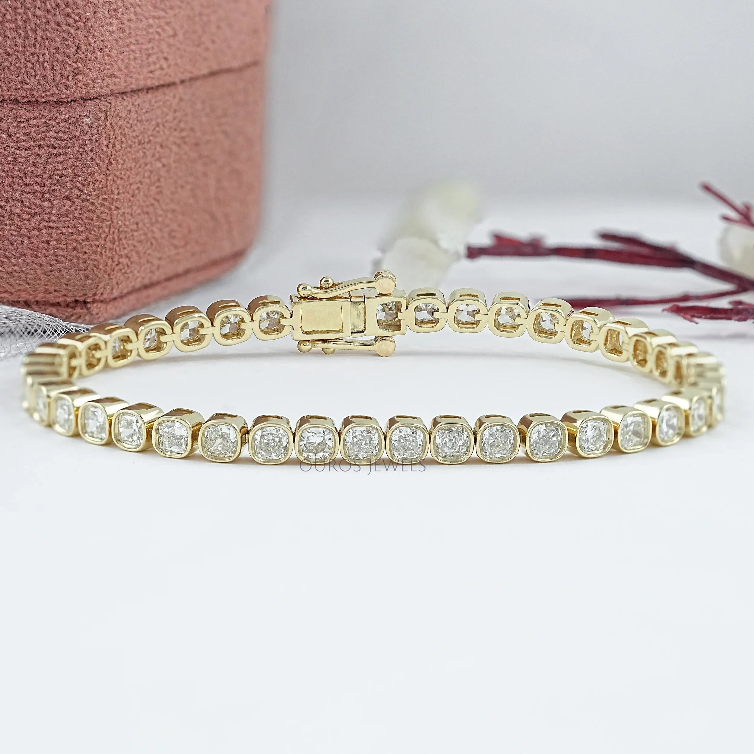 Cushion Lab Grown Diamond Tennis Bracelet
