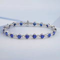 Sapphire Cushion Cut  Lab Grown Gemstone Bracelet