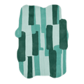 Cyan Mosaic Ridge Hand Tufted Rug