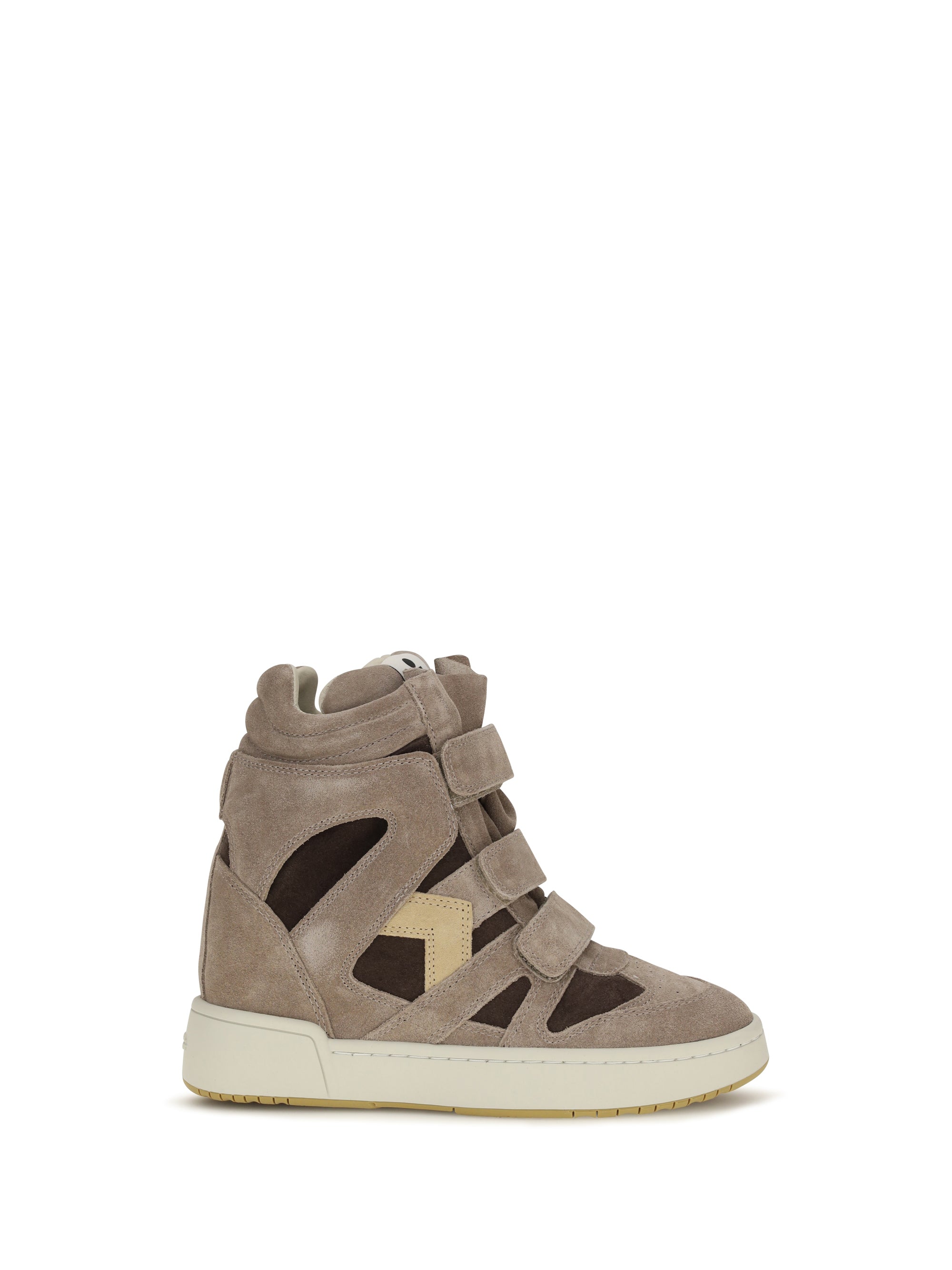 Isabel Marant Leather High-Top Sneaker — Brown