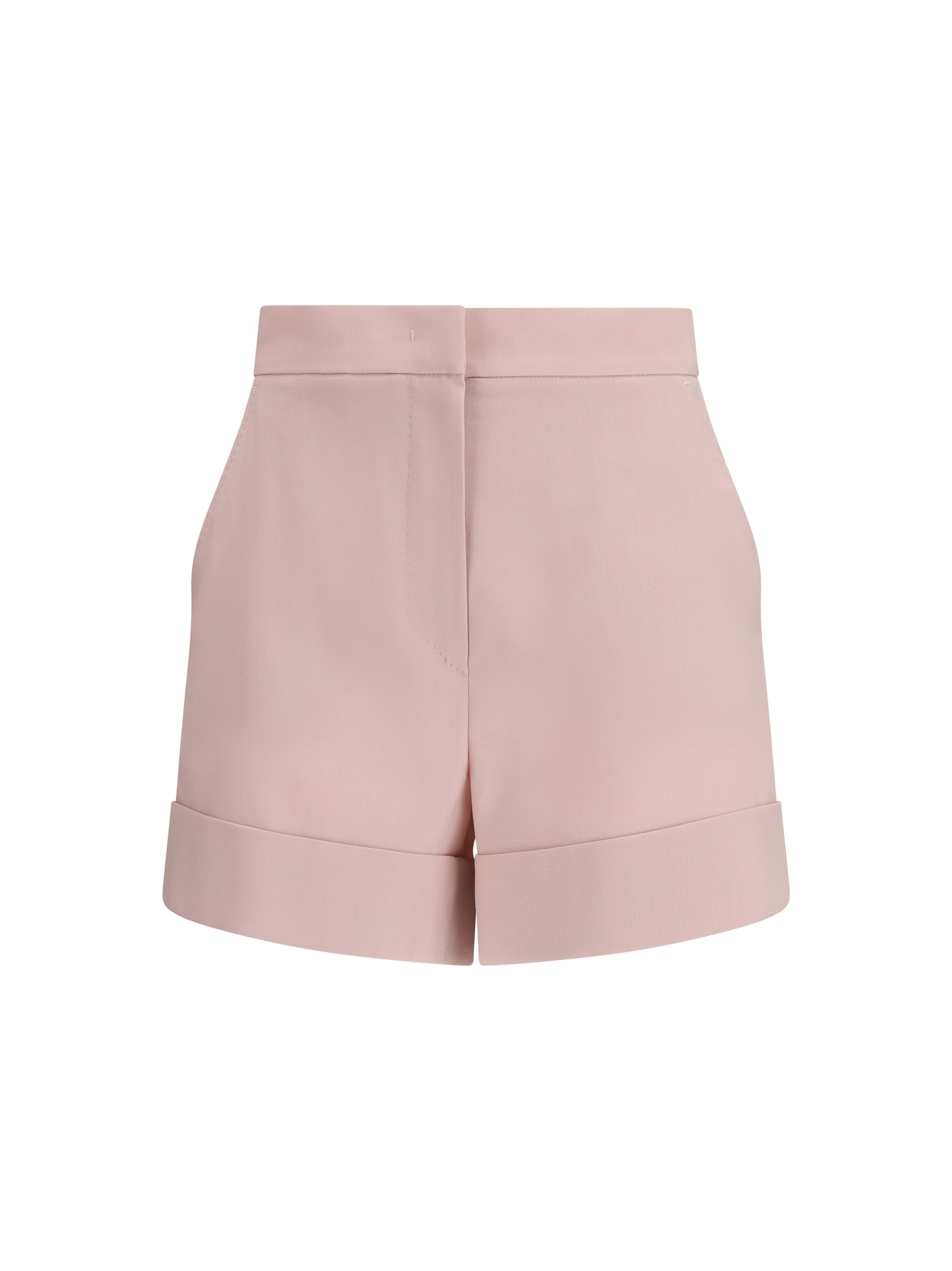 Max Mara Mohair and Silk Canvas Bermuda Shorts — Beige