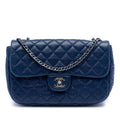 Small Quilted Lambskin Beaded Single Flap