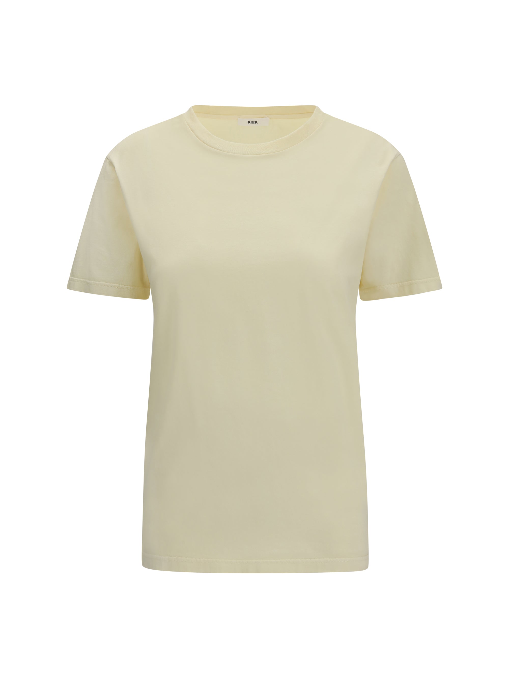 Rier Cotton Crew-Neck T-Shirt — Beige