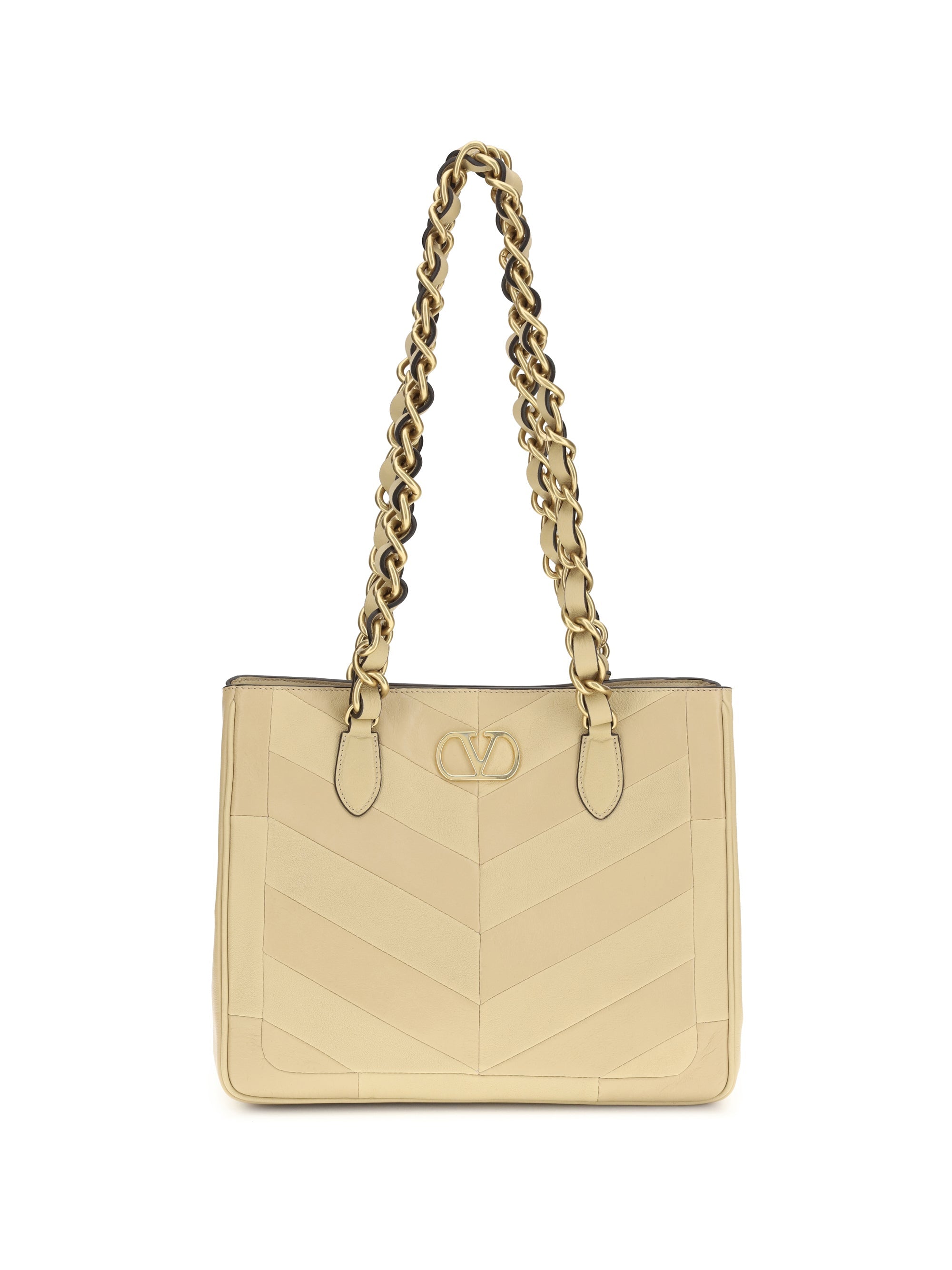 Valentino Garavani La Seine Shoulder Bag — Beige
