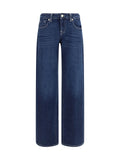 7for Low Straight Jeans — Navy